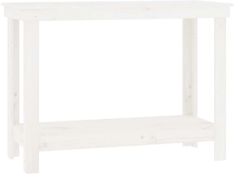 Darbastalis, baltas, 110x50x80cm, pušies medienos masyvas