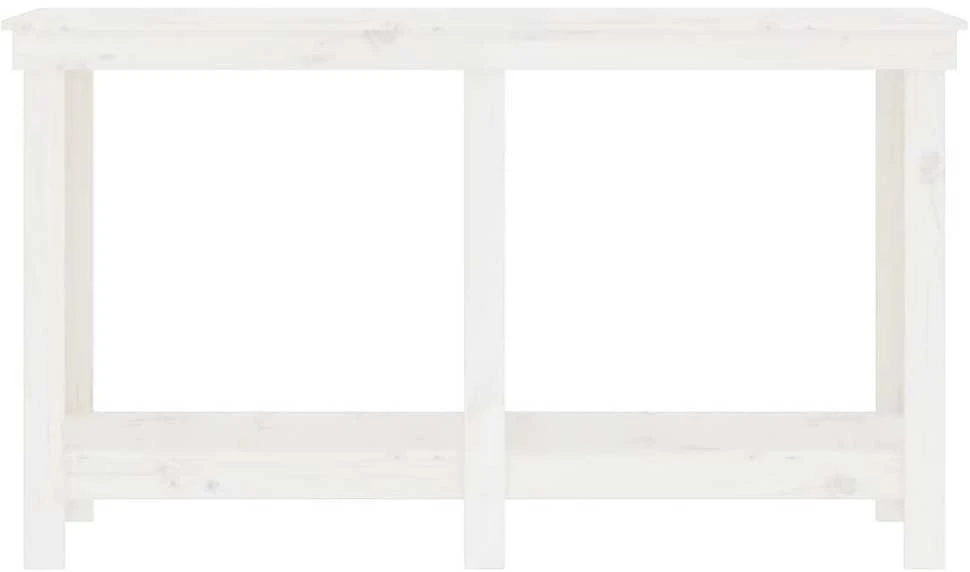 Darbastalis, baltas, 140x50x80cm, pušies medienos masyvas