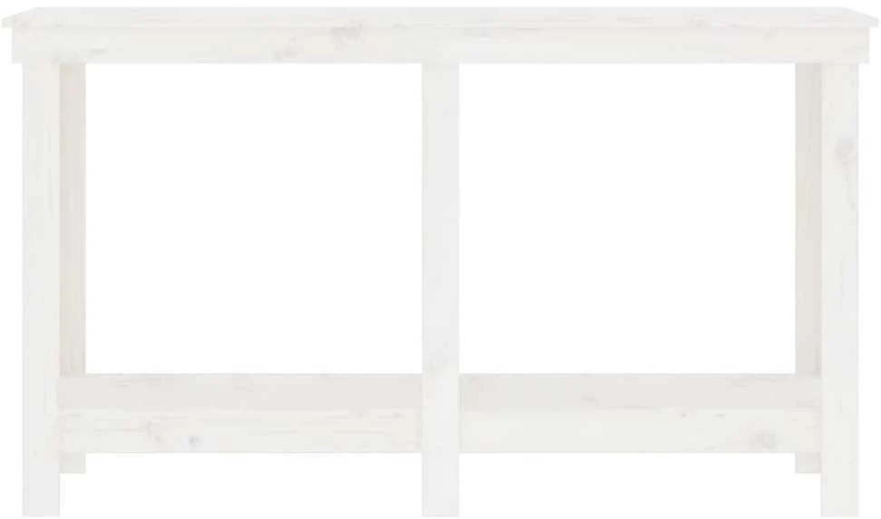 Darbastalis, baltas, 140x50x80cm, pušies medienos masyvas