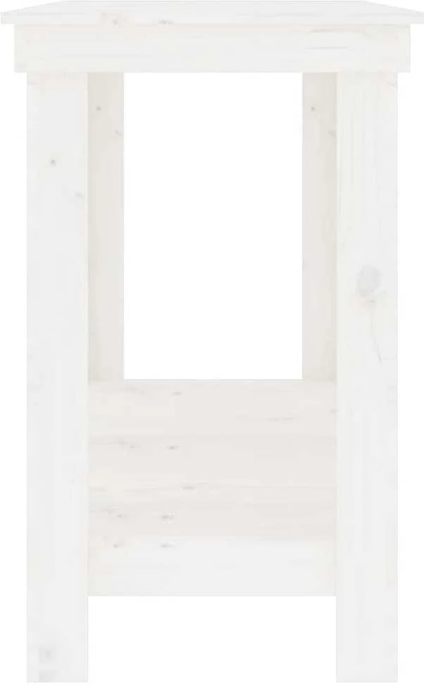 Darbastalis, baltas, 140x50x80cm, pušies medienos masyvas