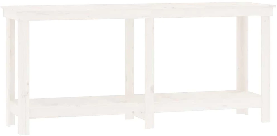 Darbastalis, baltas, 180x50x80cm, pušies medienos masyvas