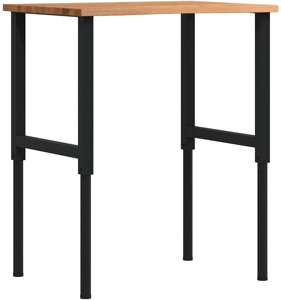 Darbastalis, šviesiai rudas, 80x60x(71,5-98)cm, ąžuolo masyvas