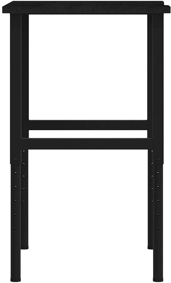 Darbastalis, tamsiai rudas, 80x60x(71,5-98)cm, ąžuolo masyvas