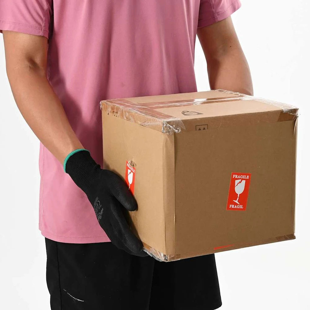 Darbo pirštinės 12 vnt. Juoda 11 / XXL Poliesteris