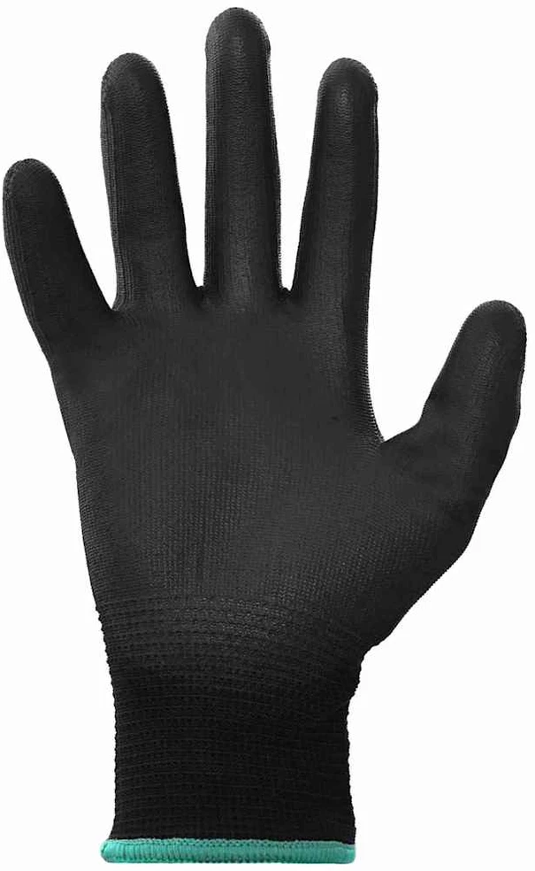 Darbo pirštinės 12 vnt. Juoda 11 / XXL Poliesteris