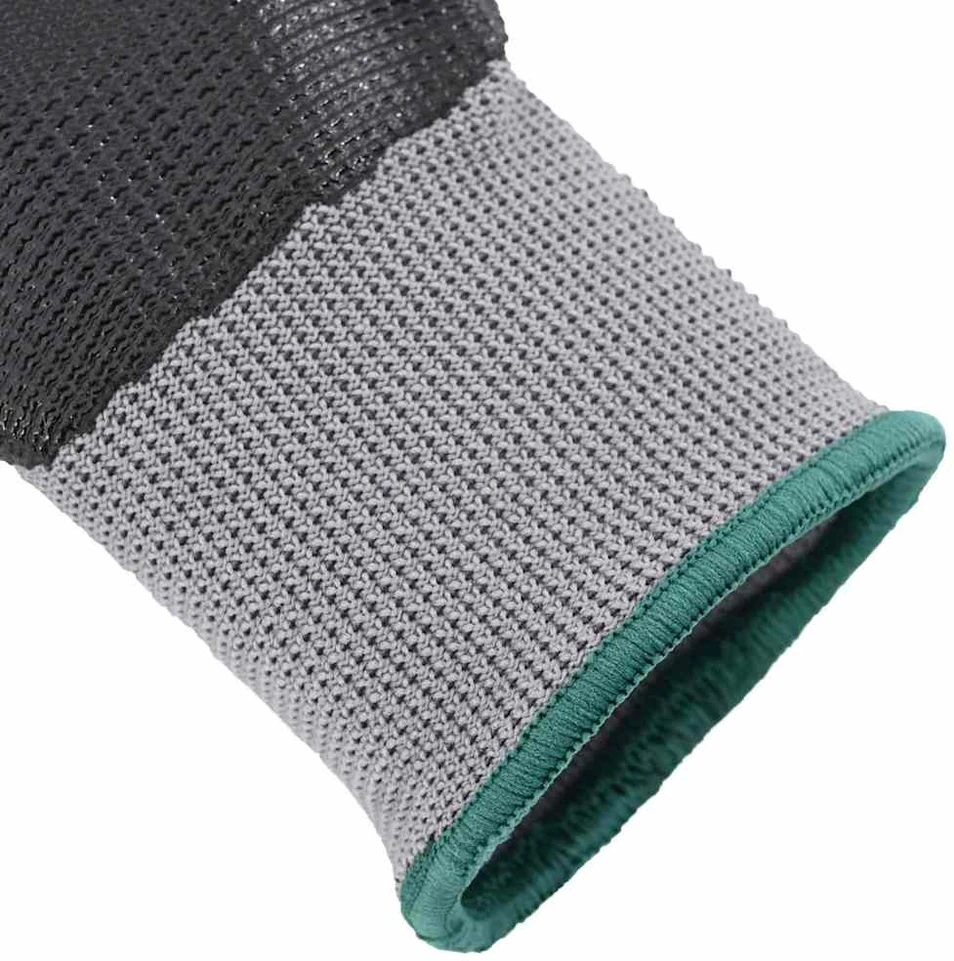 Darbo pirštinės 12 vnt. Pilka ir juoda 11 / XXL Poliesteris