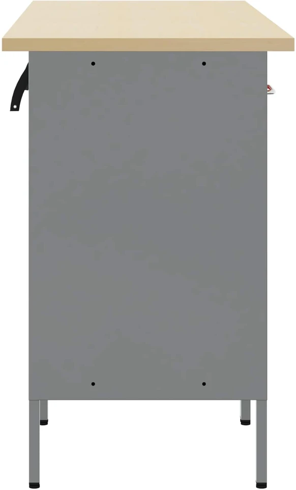 Darbo spinta 3 vnt. Raudona ir pilka 150 x 55 x 85 cm