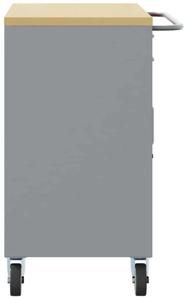 Darbo spinta 2 vnt. Raudona ir pilka 100 x 55 x 85 cm