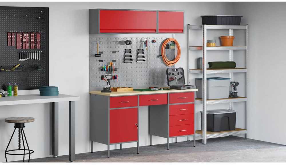 Darbo spinta 8 pcs Raudona Inžinerinė mediena ir plienas