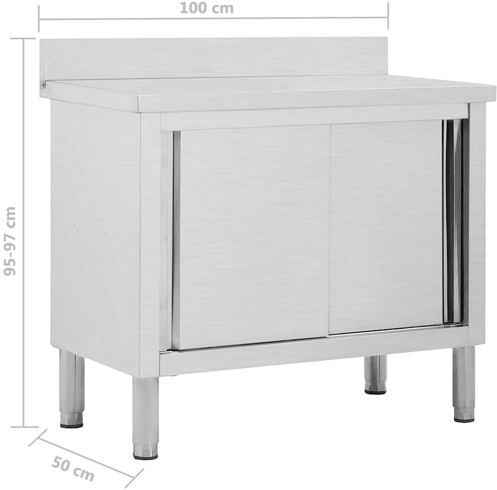 Darbo stalas su durimis, 100x50x(95-97)cm, plienas