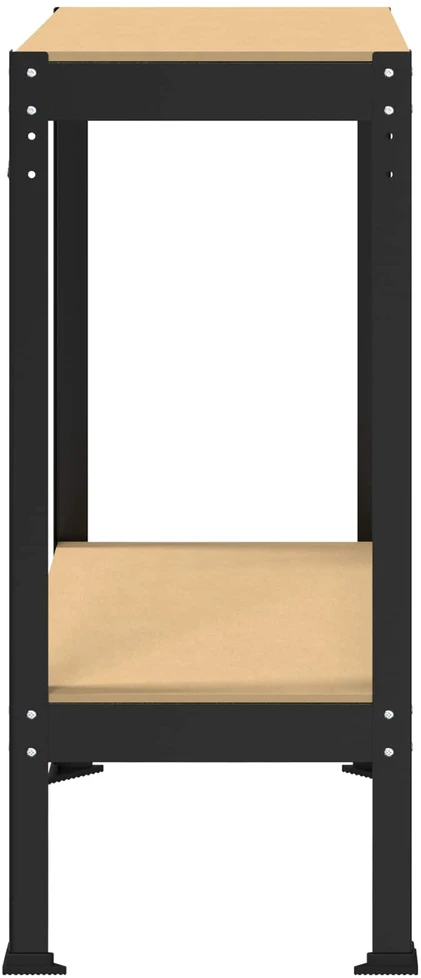 Darbo stalas su lentyna su saugykla Juodas 81 x 41 x 91 cm