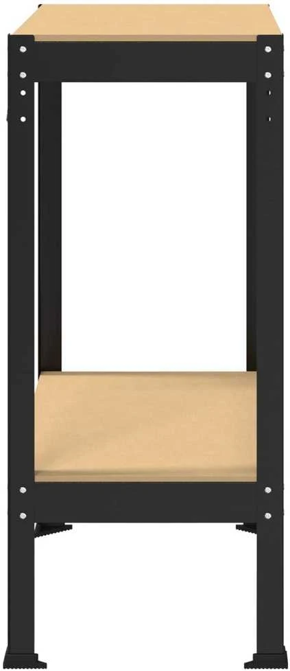 Darbo stalas su lentyna su saugykla Juodas 81 x 41 x 91 cm