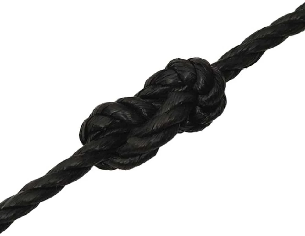 Darbo virvė, juodos spalvos, 12mm, 25m, polipropilenas