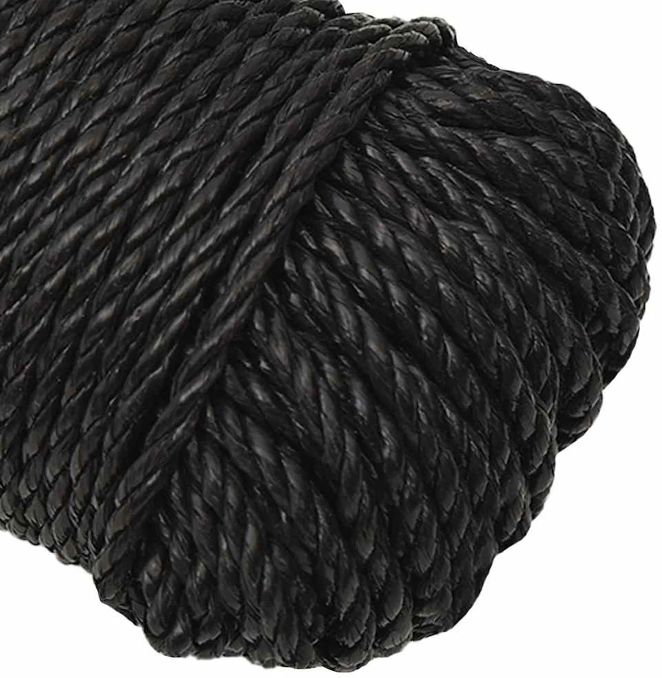 Darbo virvė, juodos spalvos, 3mm, 500m, polipropilenas