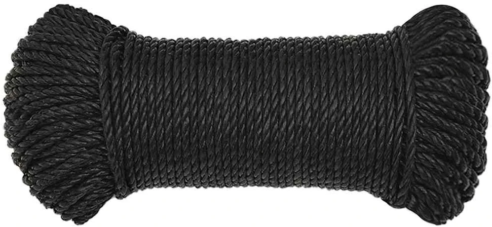 Darbo virvė, juodos spalvos, 3mm, 500m, polipropilenas