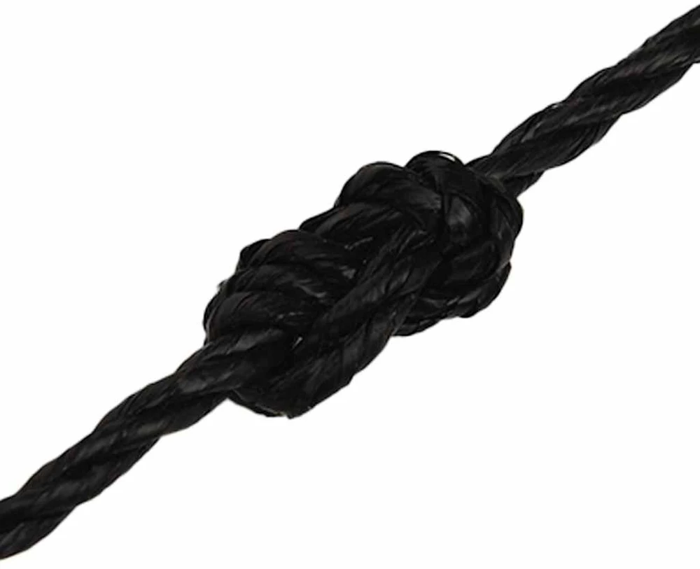 Darbo virvė, juodos spalvos, 3mm, 500m, polipropilenas
