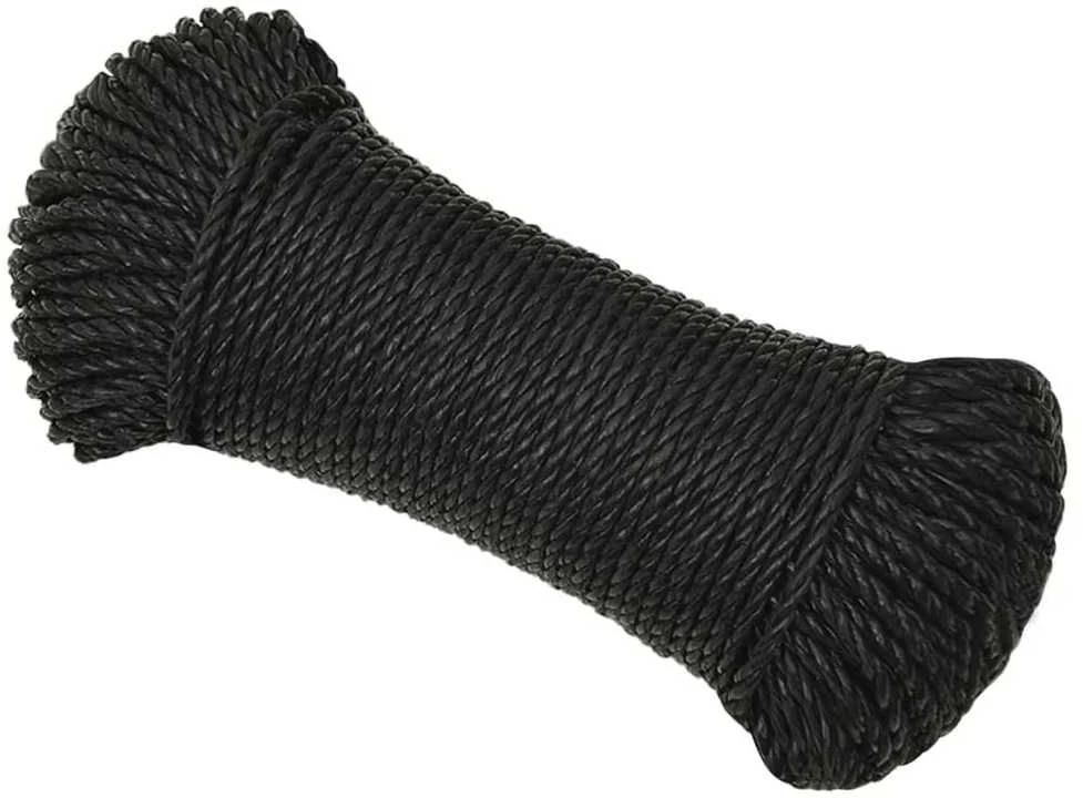 Darbo virvė, juodos spalvos, 3mm, 50m, polipropilenas
