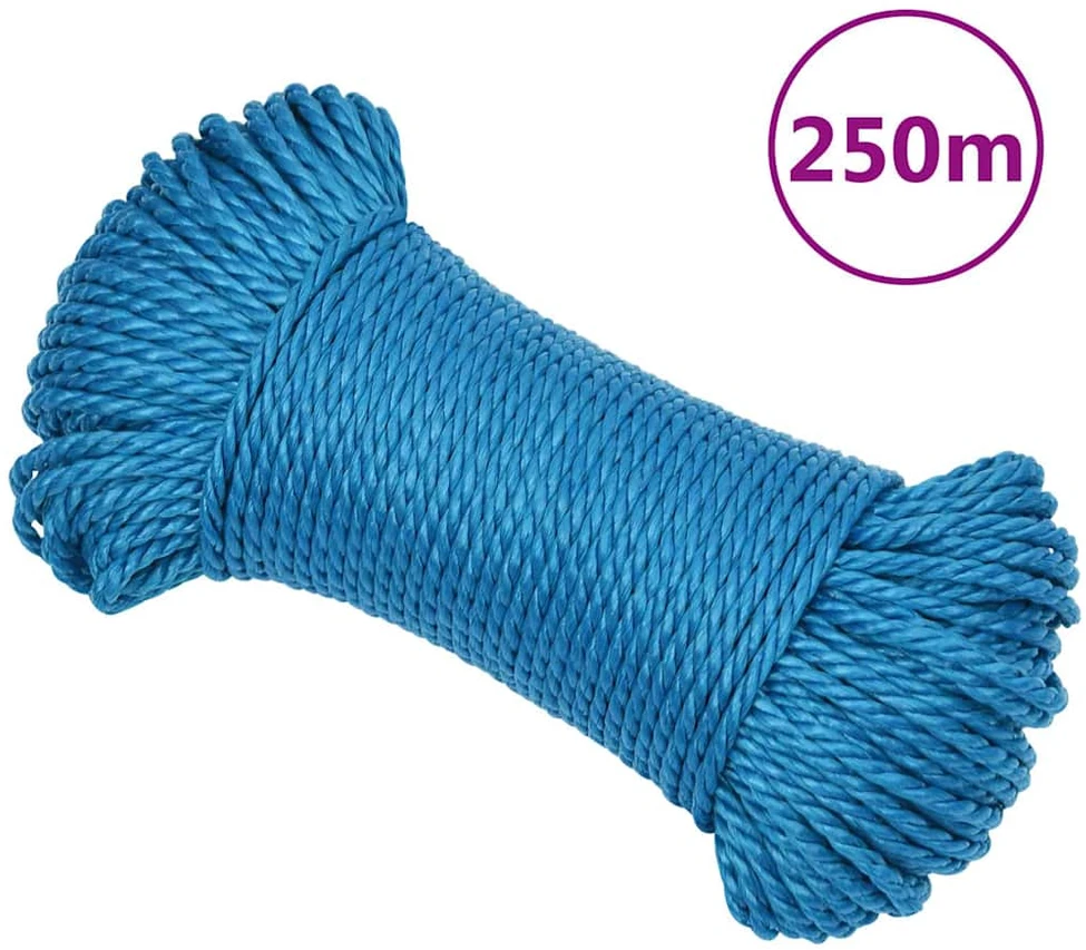 Darbo virvė, mėlynos spalvos, 3mm, 250m, polipropilenas