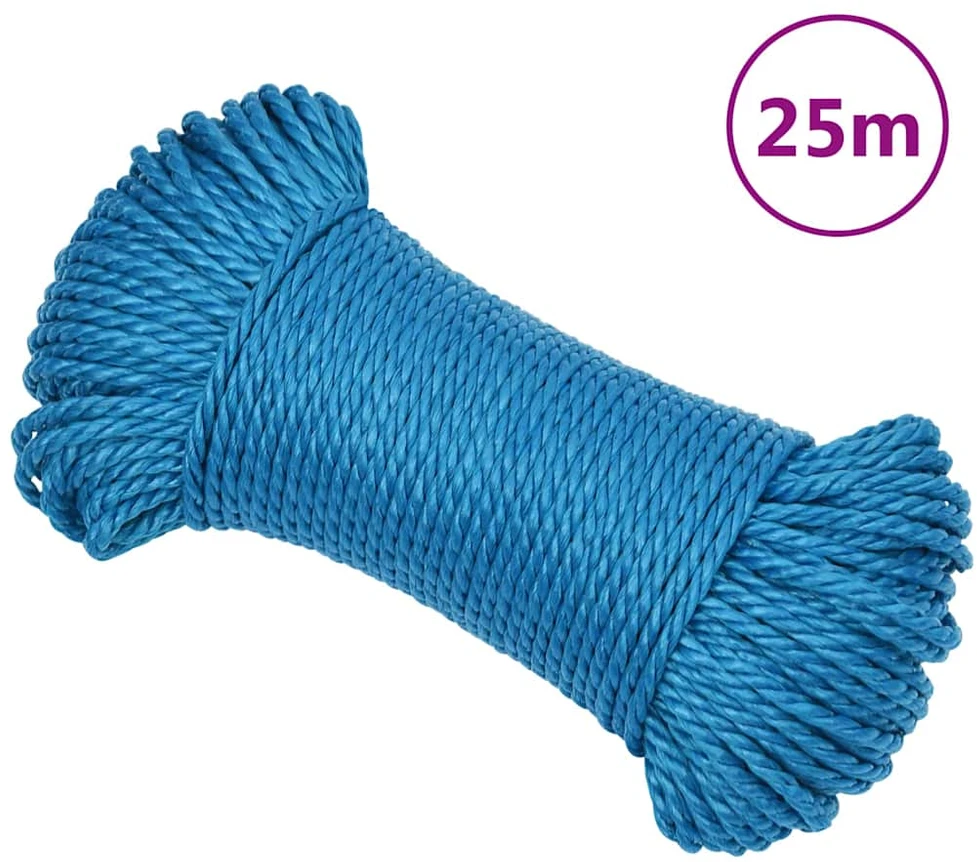 Darbo virvė, mėlynos spalvos, 3mm, 25m, polipropilenas