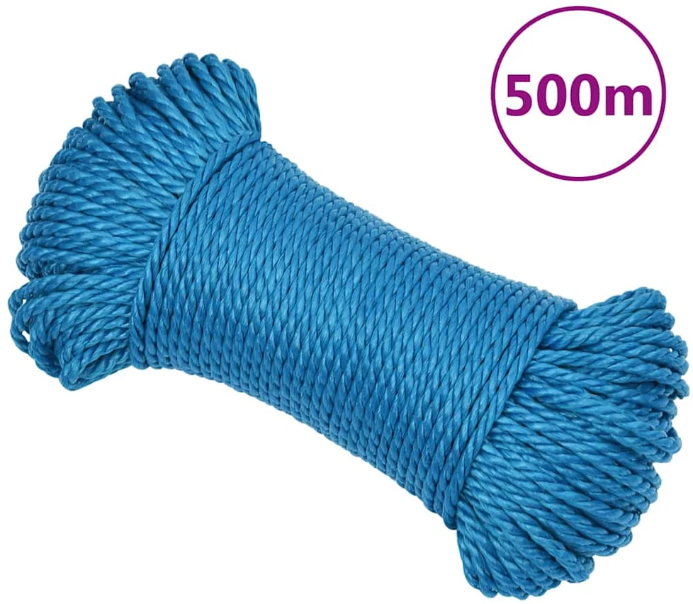 Darbo virvė, mėlynos spalvos, 3mm, 500m, polipropilenas