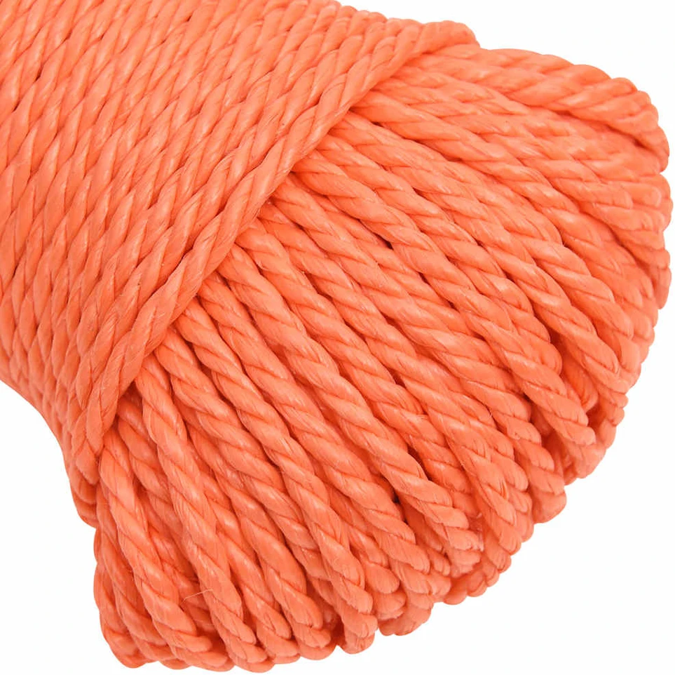 Darbo virvė, oranžinės spalvos, 3mm, 100m, polipropilenas