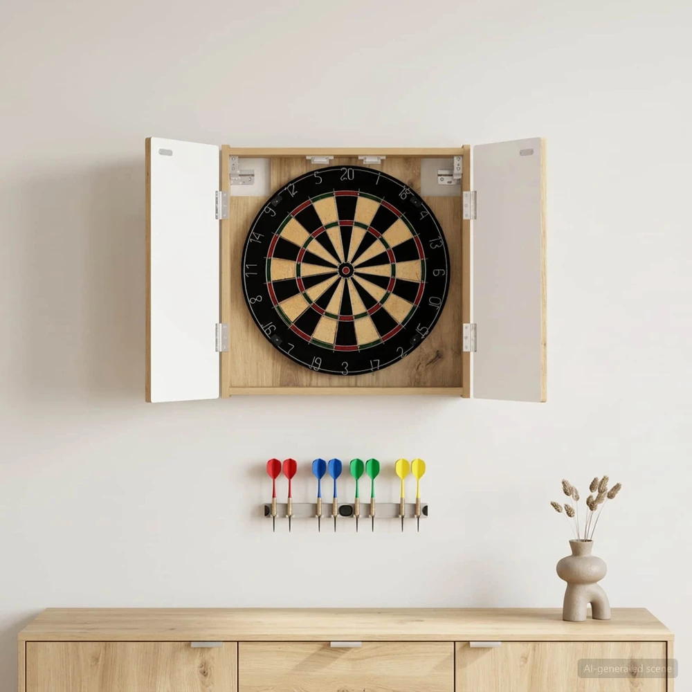 Dartboard spinta ALKMAAR Artisano ąžuolo 52,5 x 10,5 x 53,5 cm