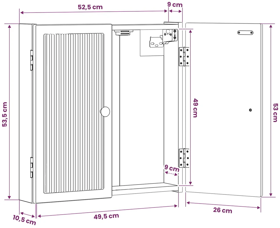 Dartboard spinta EDE Juoda 52,5 x 10,5 x 53,5 cm
