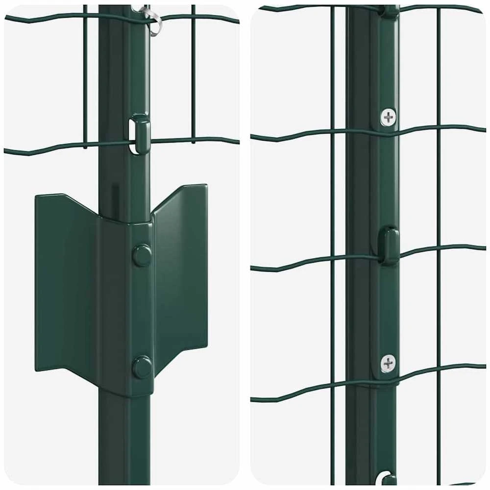 Euro tvoros su stulpu 25 x 1 m PVC dengtas plienas Žalia