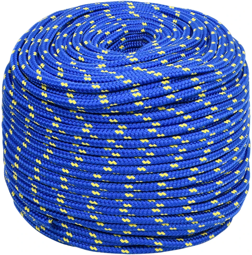 Daugiafunkcinė buitinė virvė 10 mm 100 m Mėlyna PP