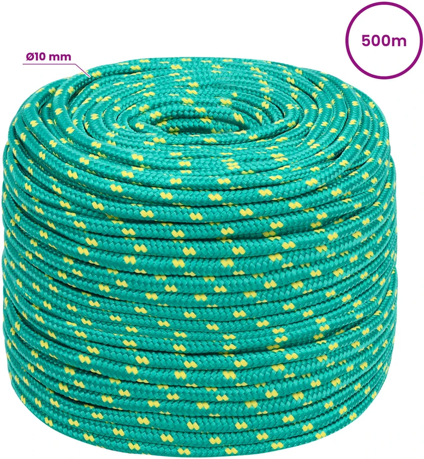 Daugiafunkcinė buitinė virvė 10 mm 500 m Žalia PP