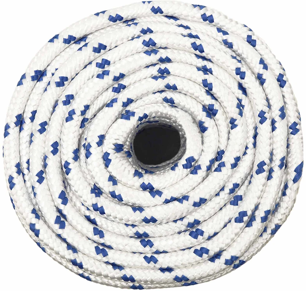 Daugiafunkcinė buitinė virvė 12 mm 100 m Balta ir mėlyna PP