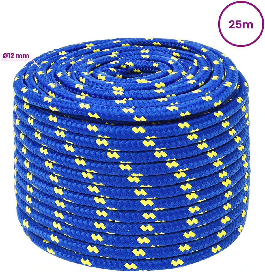 Daugiafunkcinė buitinė virvė 12 mm 25 m Mėlyna PP