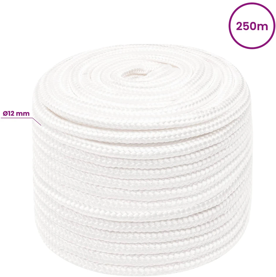Daugiafunkcinė buitinė virvė 12 mm 250 m Balta PP