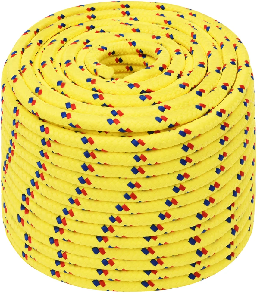 Daugiafunkcinė buitinė virvė 14 mm 100 m Geltona PP