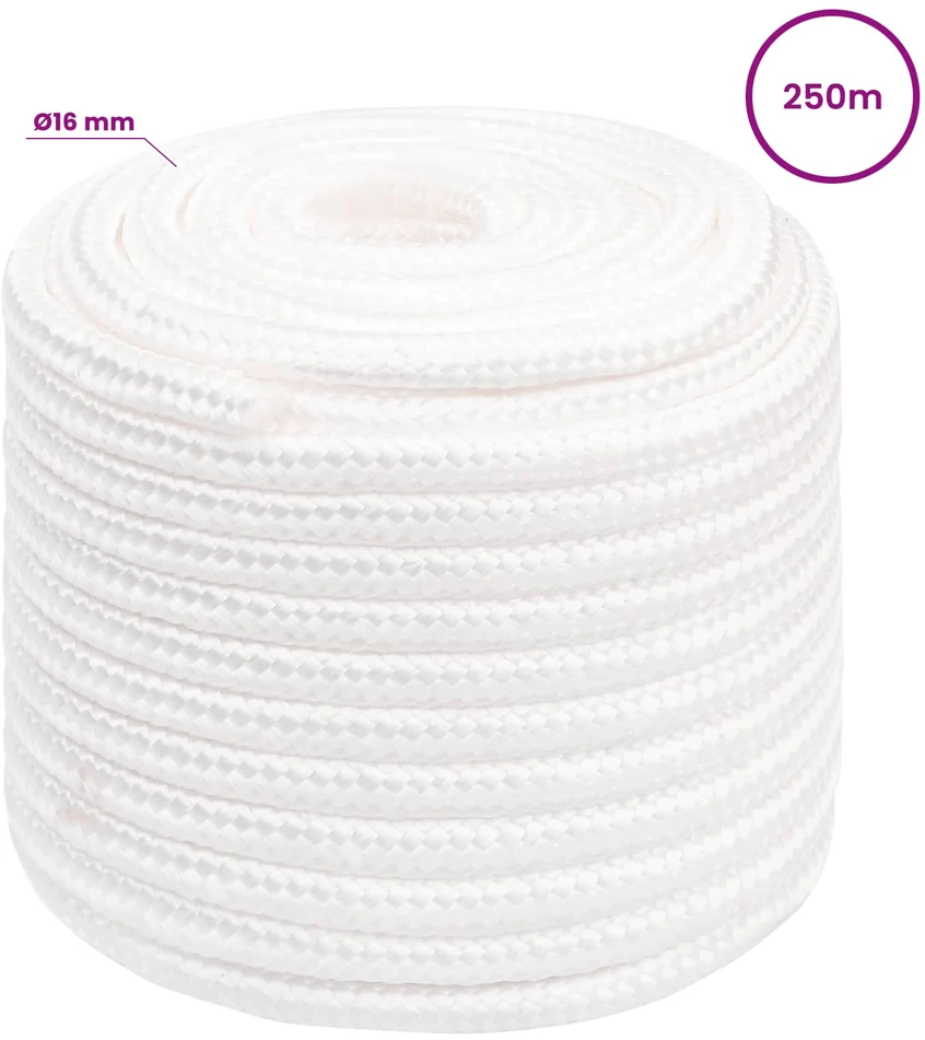 Daugiafunkcinė buitinė virvė 16 mm 250 m Balta PP