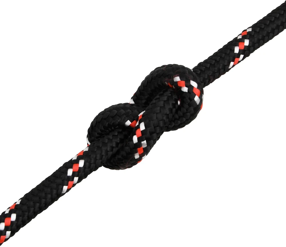 Daugiafunkcinė buitinė virvė 18 mm 25 m Juoda ir raudona PP