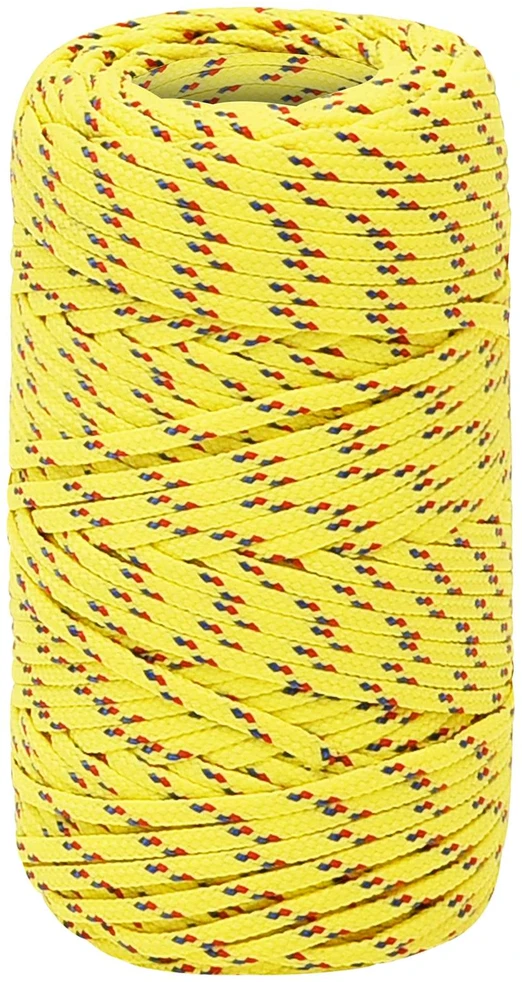 Daugiafunkcinė buitinė virvė 2 mm 250 m Geltona PP