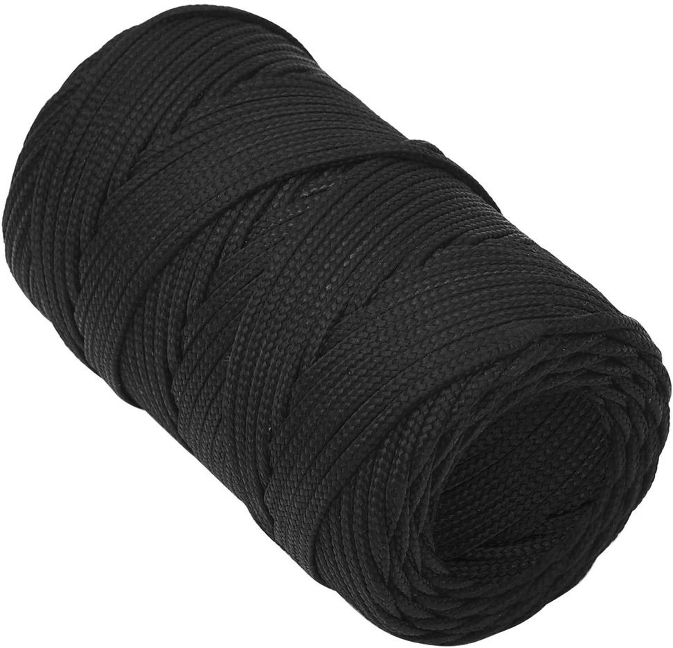Daugiafunkcinė buitinė virvė 2 mm 500 m Juoda PP
