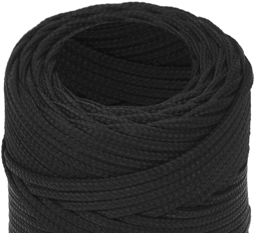 Daugiafunkcinė buitinė virvė 2 mm 500 m Juoda PP