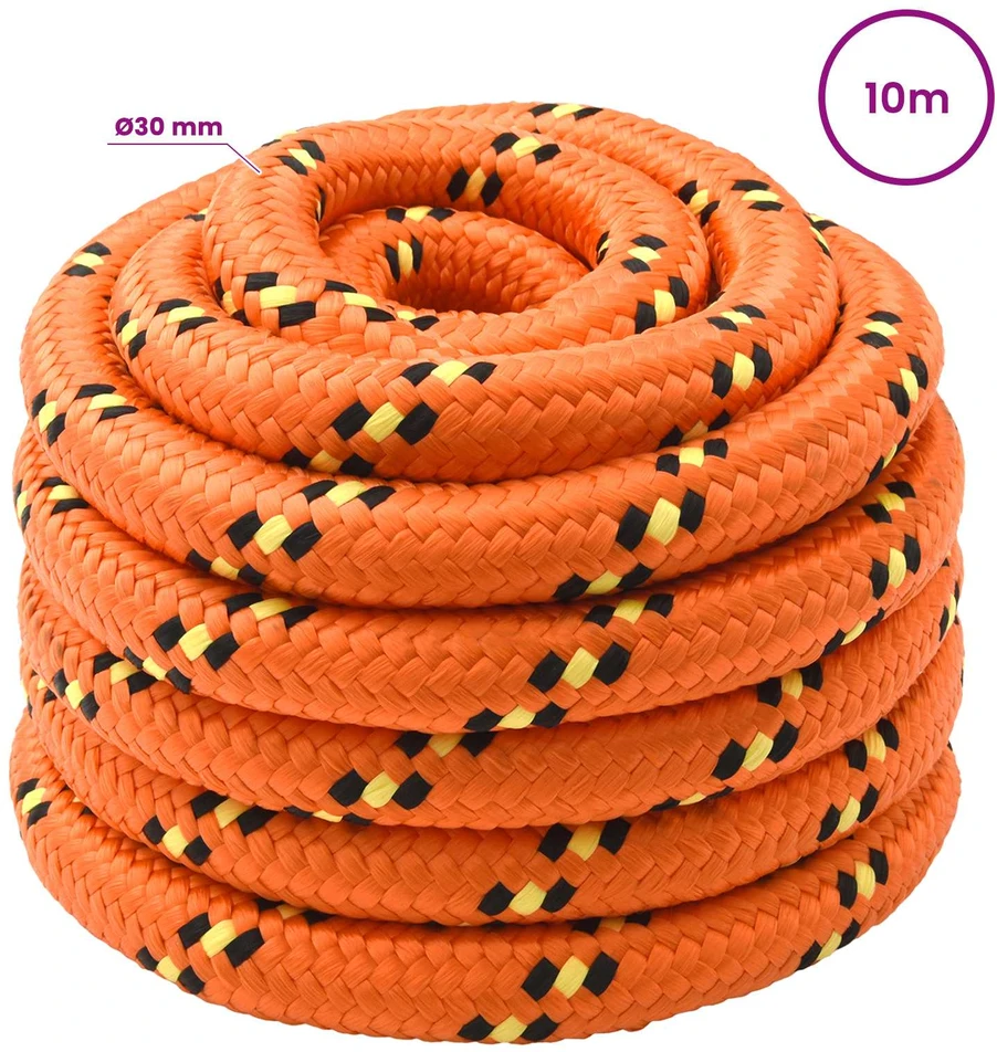 Daugiafunkcinė buitinė virvė 30 mm 10 m Oranžinė PP