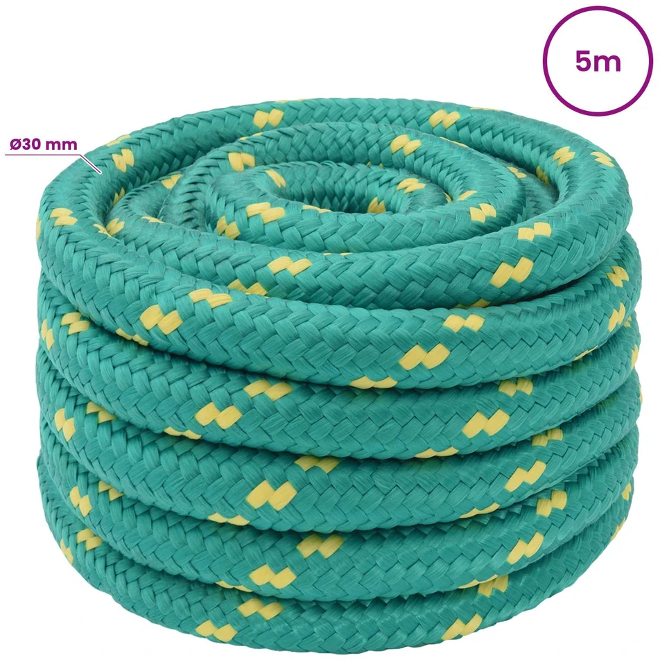Daugiafunkcinė buitinė virvė 30 mm 5 m Žalia PP