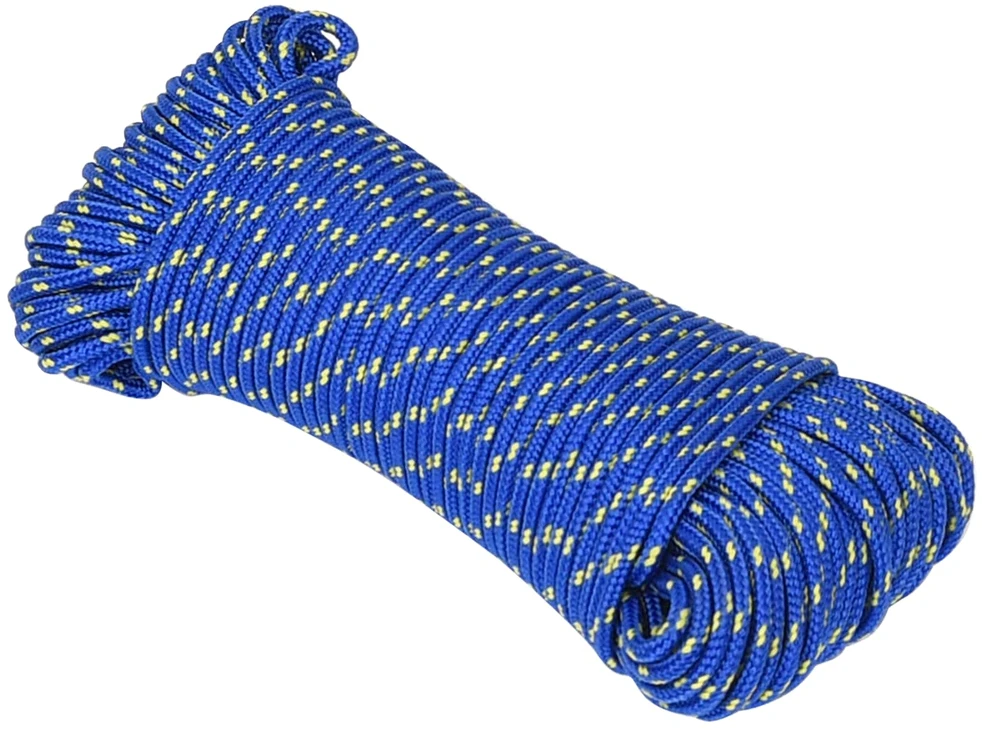 Daugiafunkcinė buitinė virvė 4 mm 100 m Mėlyna PP