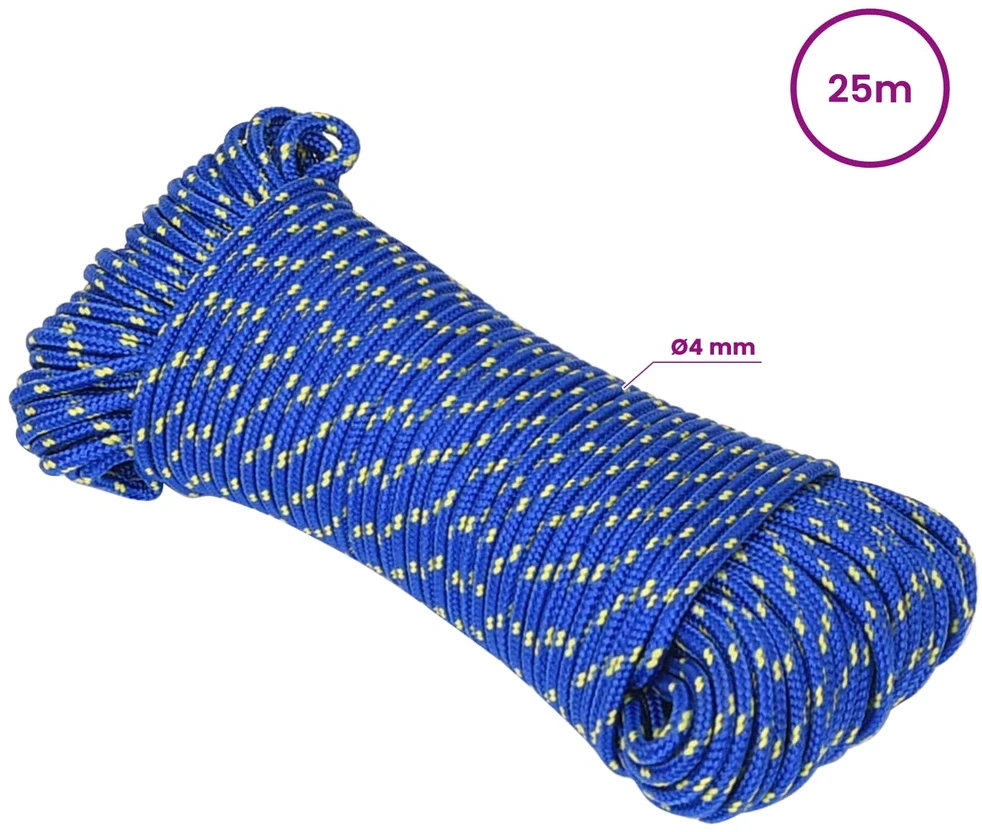 Daugiafunkcinė buitinė virvė 4 mm 25 m Mėlyna PP