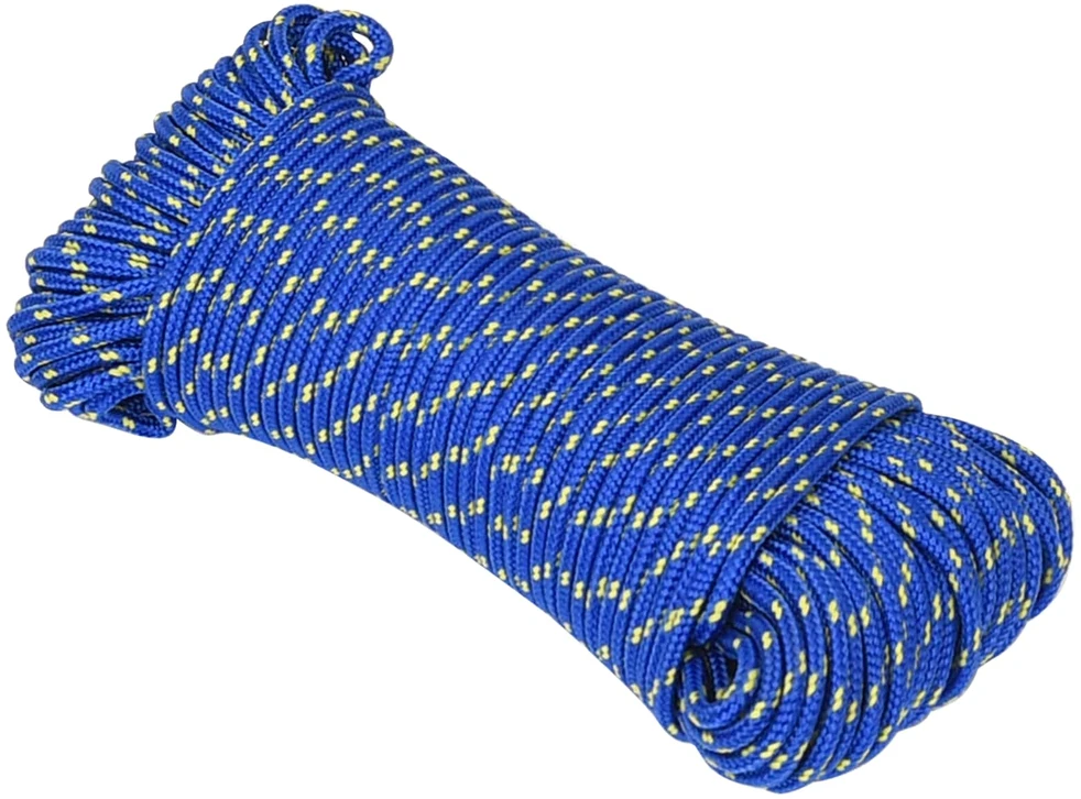 Daugiafunkcinė buitinė virvė 4 mm 50 m Mėlyna PP