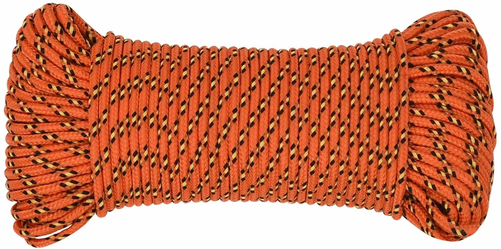 Daugiafunkcinė buitinė virvė 4 mm 50 m Oranžinė PP
