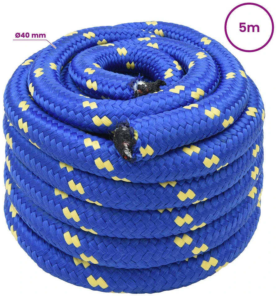 Daugiafunkcinė buitinė virvė 40 mm 5 m Mėlyna PP