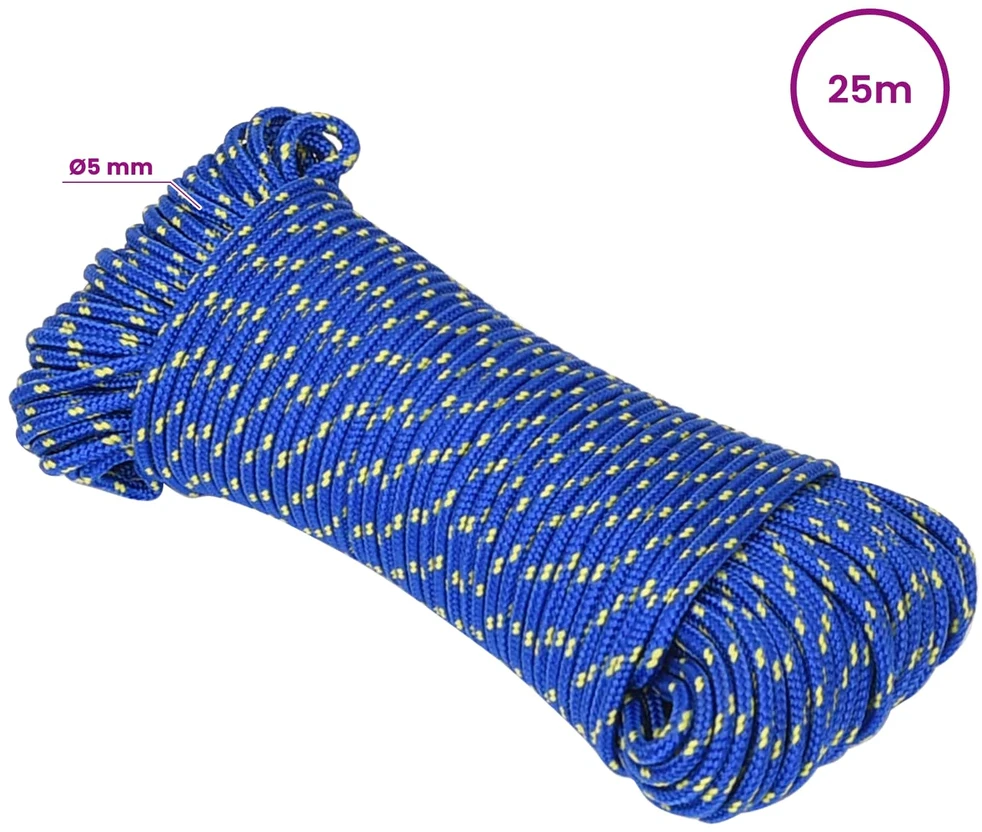 Daugiafunkcinė buitinė virvė 5 mm 25 m Mėlyna PP