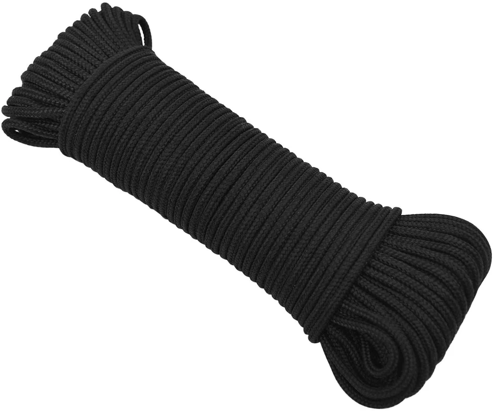 Daugiafunkcinė buitinė virvė 5 mm 250 m Juoda PP