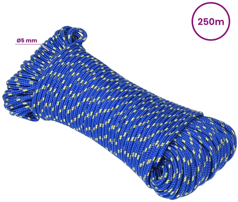 Daugiafunkcinė buitinė virvė 5 mm 250 m Mėlyna PP