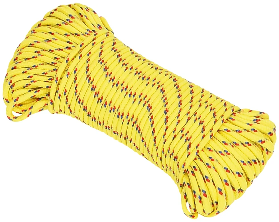 Daugiafunkcinė buitinė virvė 5 mm 50 m Geltona PP